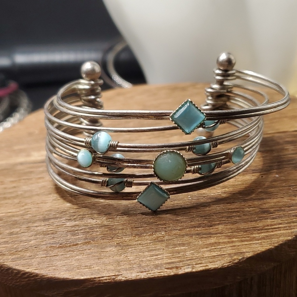 B3233 navajo moonstone goddess‎ bracelet